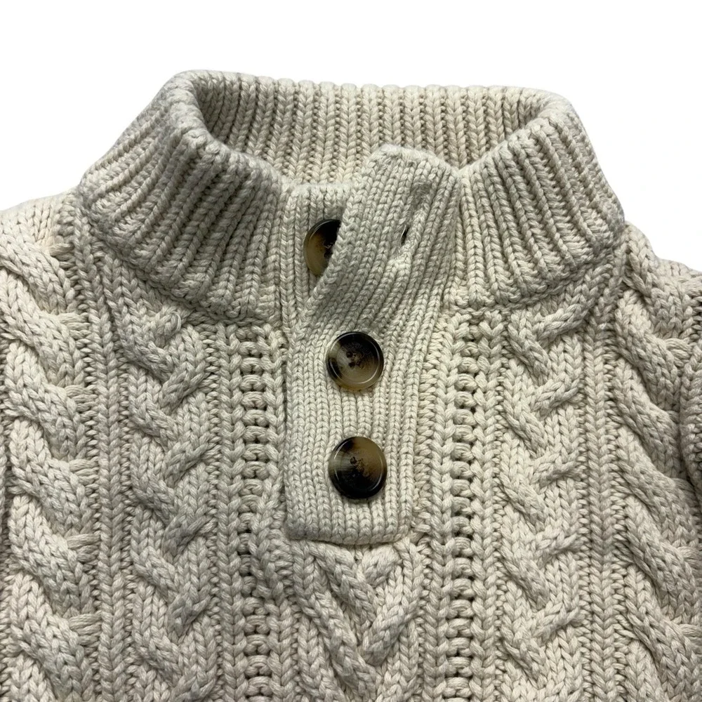 Baby Gap 18-24 Months Off White Cable Chunky Knit Sweater Grandpacore Fisherman